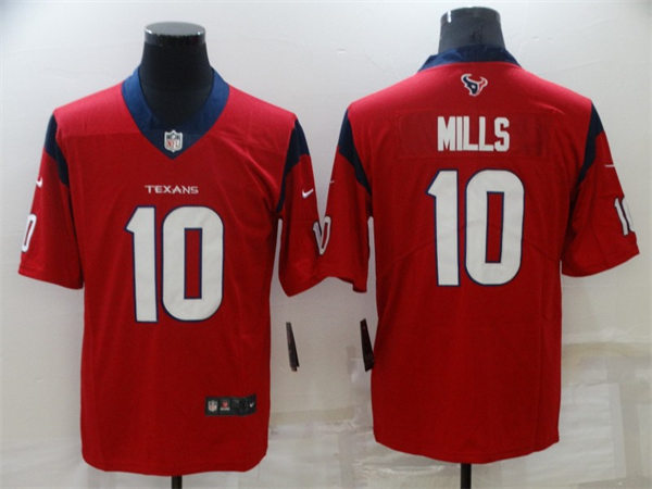 Mens Houston Texans #10 Davis Mills Nike Red Vapor Limited Stitched Jersey