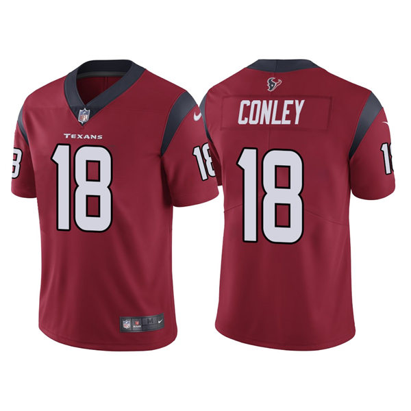 Mens Houston Texans #18 Chris Conley Nike Red Alternate Vapor Limited Player Jersey