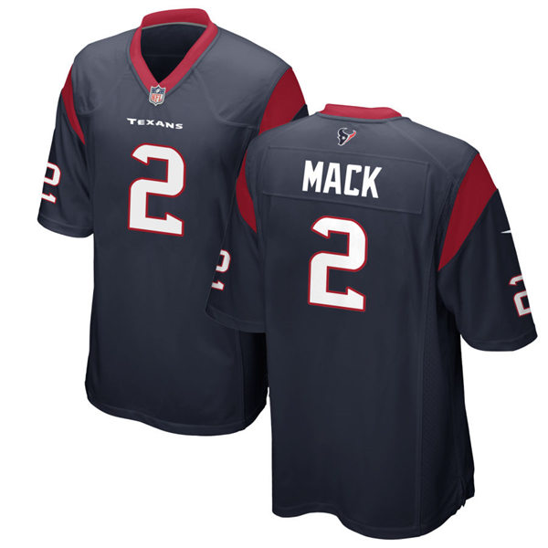 Mens Houston Texans #2 Marlon Mack Nike Navy Vapor Limited Player Jersey