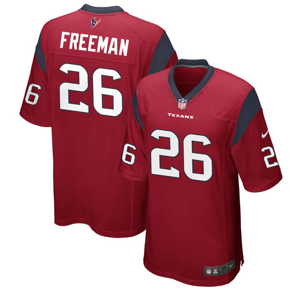 Mens Houston Texans #26 Royce Freeman Nike Red Alternate Vapor Limited Player Jersey