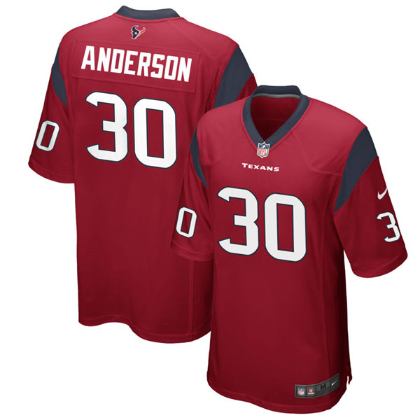 Mens Houston Texans #30 Darius Anderson Nike Red Alternate Vapor Limited Player Jersey
