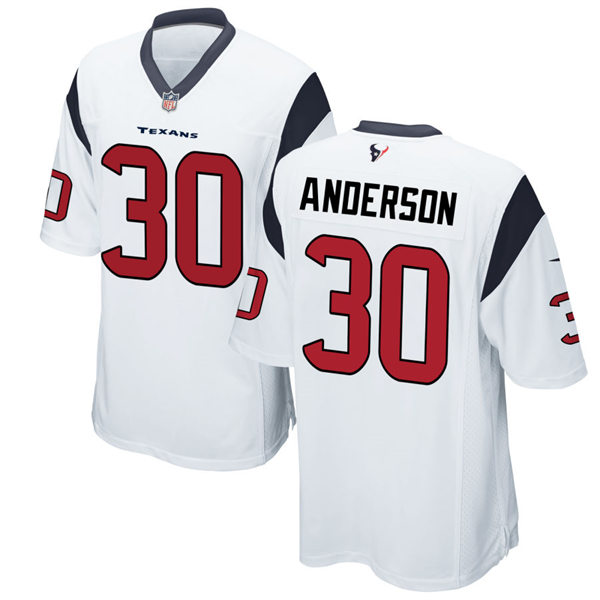 Mens Houston Texans #30 Darius Anderson Nike White Vapor Limited Player Jersey