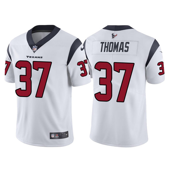 Mens Houston Texans #37 Tavierre Thomas Nike White Vapor Limited Player Jersey