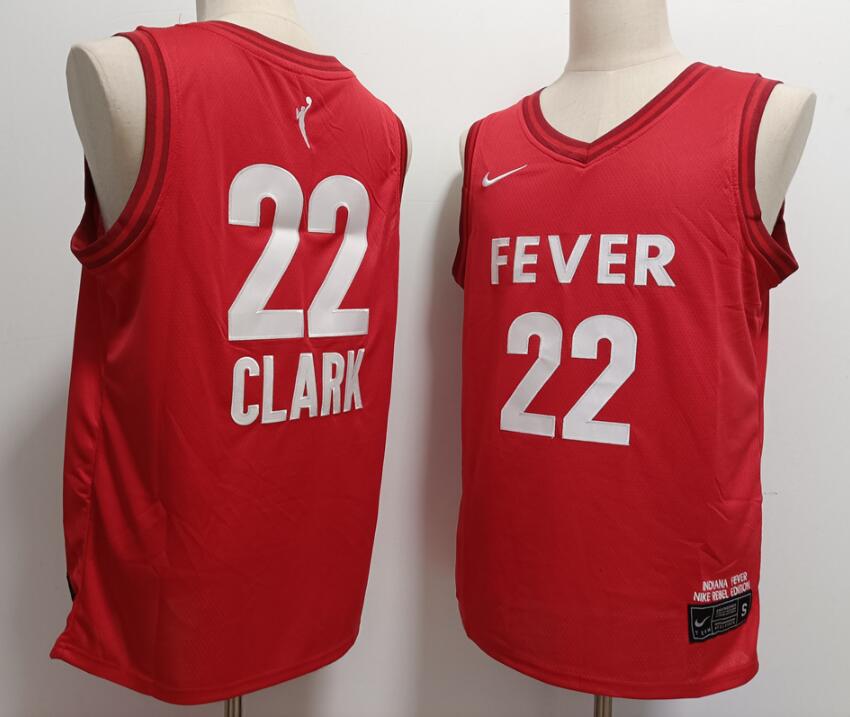 Mens Indiana Fever #22 Caitlin Clark Nike Black Rebel Edition Victory Player Jersey