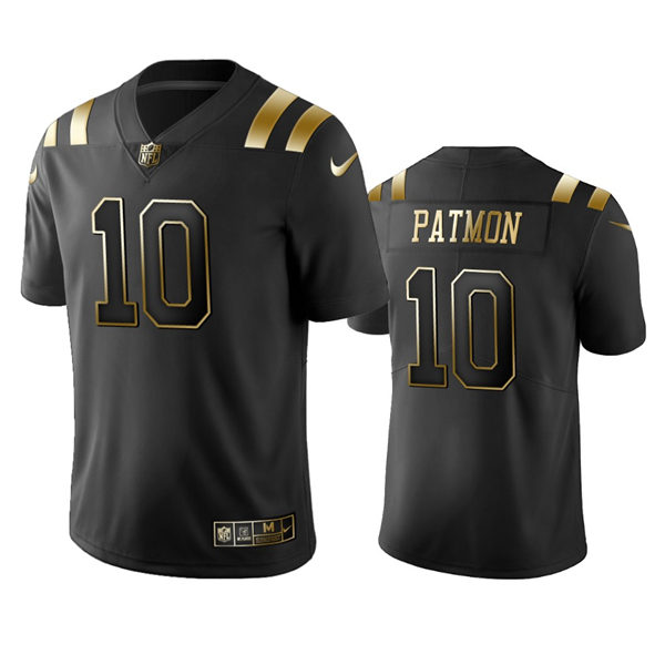 Mens Indianapolis Colts #10 Dezmon Patmon Nike Black Golden Edition Vapor Limited Jersey