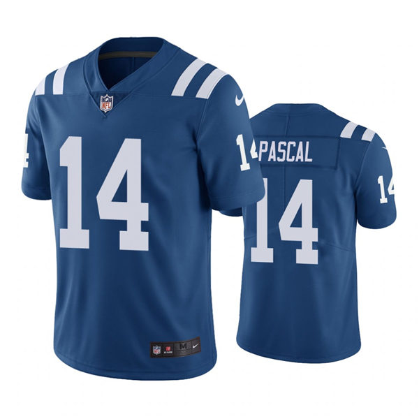 Mens Indianapolis Colts #14 Zach Pascal Nike Royal Vapor Limited Jersey