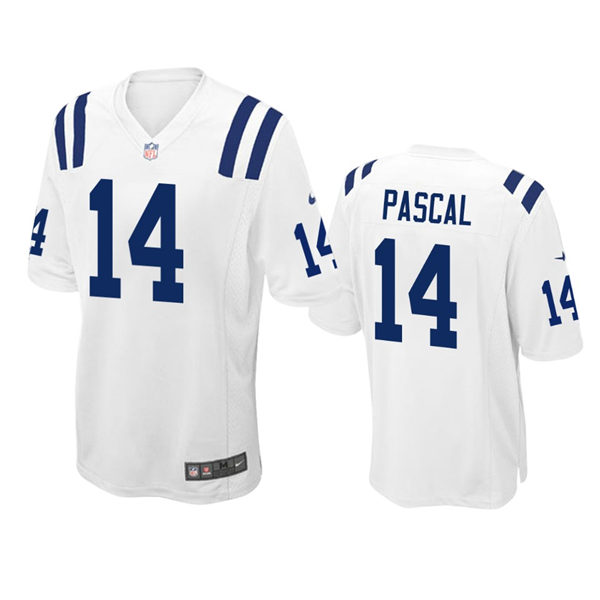 Mens Indianapolis Colts #14 Zach Pascal Nike White Vapor Limited Jersey