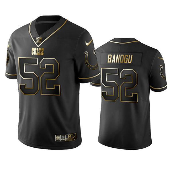 Mens Indianapolis Colts #52 Ben Banogu Nike Black Golden Edition Vapor Limited Jersey