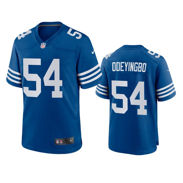 Mens Indianapolis Colts #54 Dayo Odeyingbo Nike Royal Alternate Retro Vapor Limited Jersey