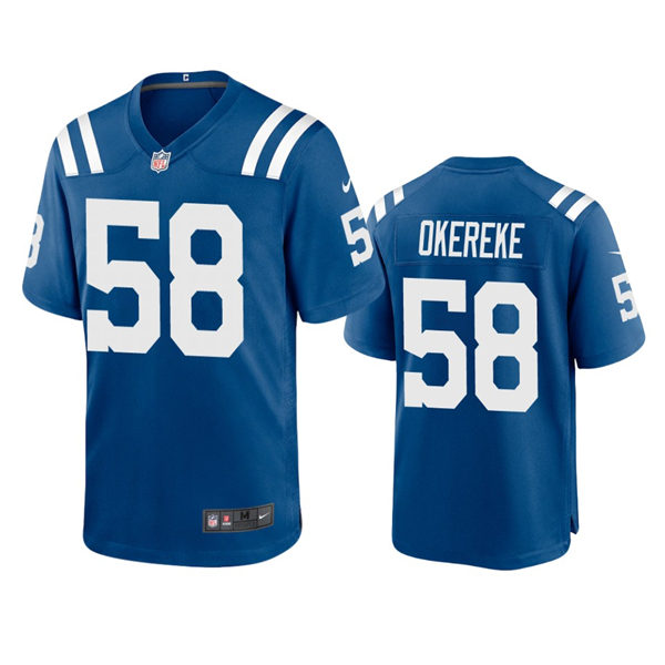 Mens Indianapolis Colts #58 Bobby Okereke Nike Royal Vapor Limited Jersey