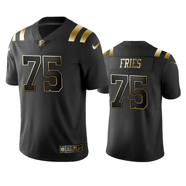 Mens Indianapolis Colts #75 Will Fries Nike Black Golden Edition Vapor Limited Jersey