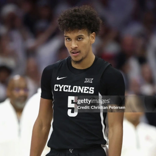 Mens Iowa State Cyclones #5 Curtis Jones Nike 2023 Black Cyclones College Basketball Jersey 