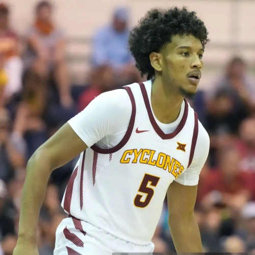 Mens Iowa State Cyclones #5 Curtis Jones Nike 2023 White Cyclones College Basketball Jersey 