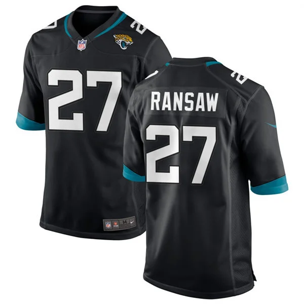 Mens Jacksonville Jaguars #27 Caleb Ransaw Nike Black Vapor F.U.S.E. Limited Jersey 