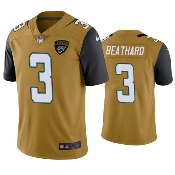 Mens Jacksonville Jaguars #3 C. J. Beathard Nike Bold Gold Color Rush Limited Jersey