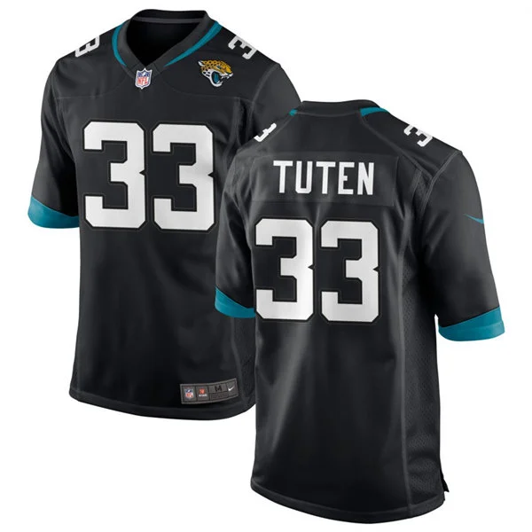 Mens Jacksonville Jaguars #33 Bhayshul Tuten Nike Black Vapor F.U.S.E. Limited Jersey 