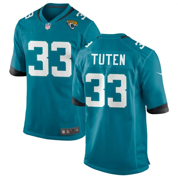 Mens Jacksonville Jaguars #33 Bhayshul Tuten Nike Teal Alternate F.U.S.E. Limited Jersey 
