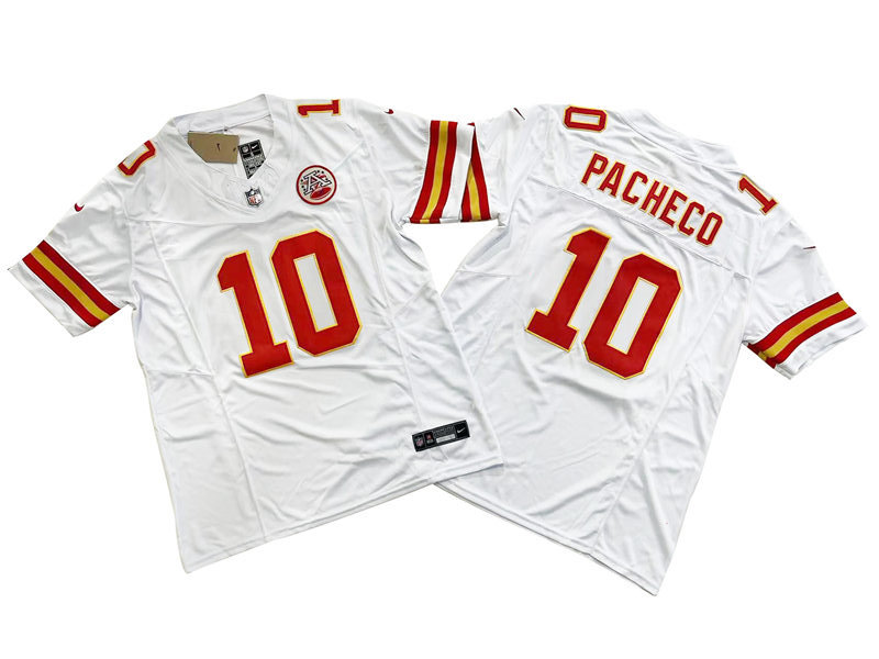 Mens Kansas City Chiefs #10 Isiah Pacheco White 2023 F.U.S.E. Vapor Limited Jersey