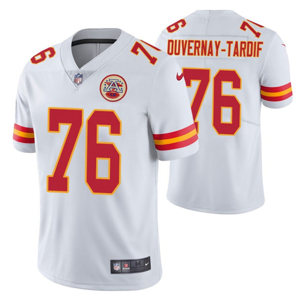 Mens Kansas City Chiefs #76 Laurent Duvernay-Tardif Nike White Vapor Limited Jersey