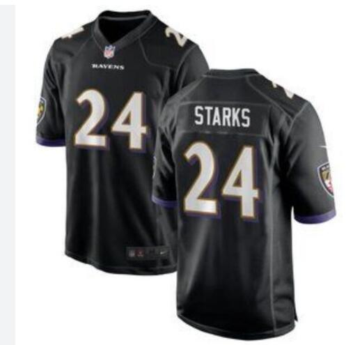 Mens Kids Youths Womens Malaki Starks Black Stitched Jersey