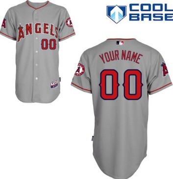 Mens LA Angels of Anaheim Customized Gray Jersey