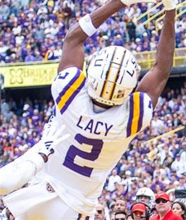 Mens LSU Tigers#2 Kyren Lacy 2024 F.U.S.E. Limited White College Football Game Jersey 