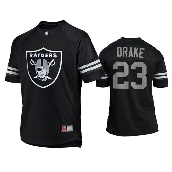 Mens Las Vegas Raiders #23 Kenyan Drake Nike 2021 Black Team Logo Icon Jerse