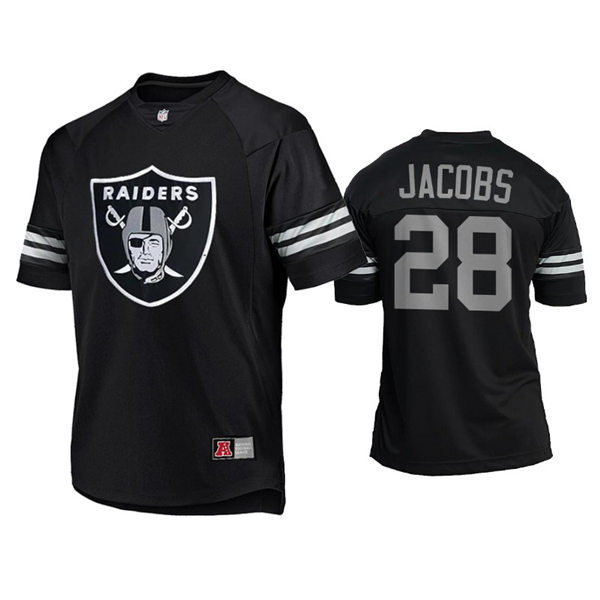 Mens Las Vegas Raiders #28 Josh Jacobs Nike 2021 Black Team Logo Icon Jersey