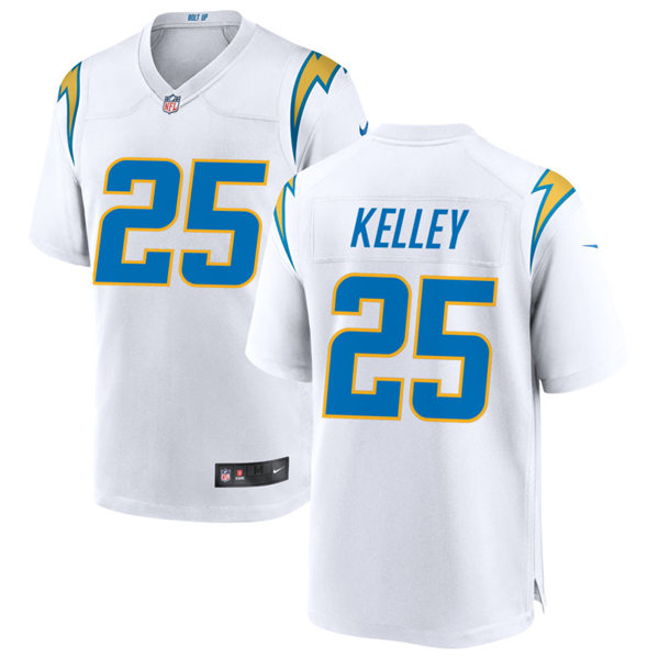 Mens Los Angeles Chargers #25 Joshua Kelley Nike White Vapor Limited Jersey