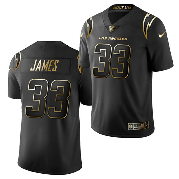 Mens Los Angeles Chargers #33 Derwin James Nike Black Golden Limited Jerse