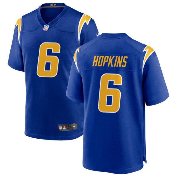 Mens Los Angeles Chargers #6 Dustin Hopkins Nike Royal Gold 2nd Alternate Vapor Limited Jersey
