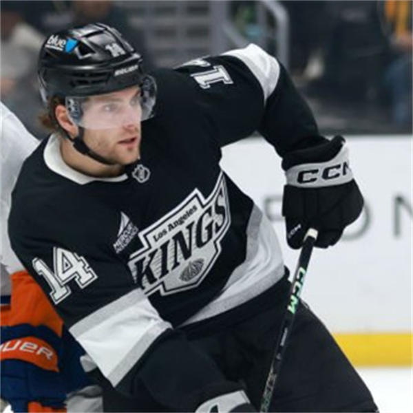 Mens Los Angeles Kings #14 Alex Laferriere Fanatics Black Home Player Jersey 