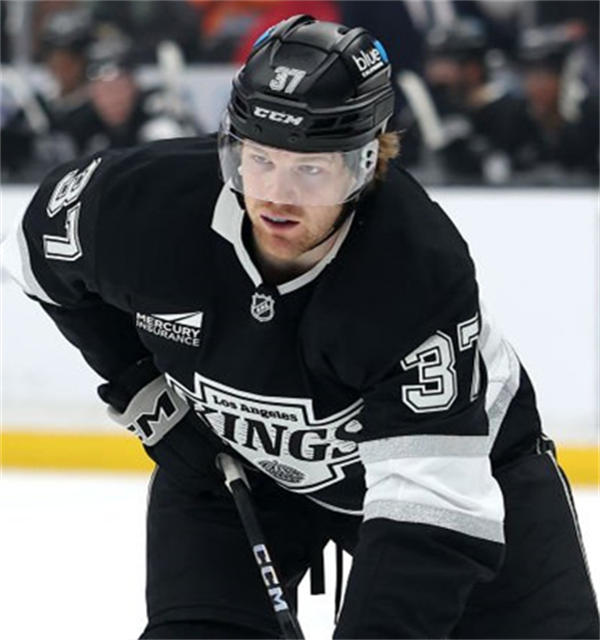 Mens Los Angeles Kings #37 Warren Foegele Fanatics Black Home Player Jersey 