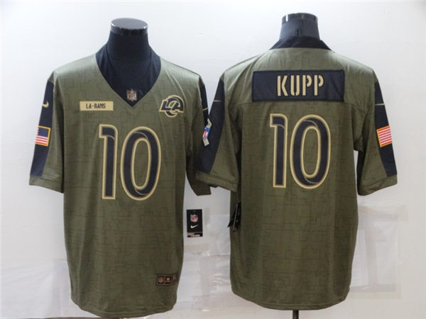 Mens Los Angeles Rams #10 Cooper Kupp Nike Olive 2021 Salute To Service Limited Jersey
