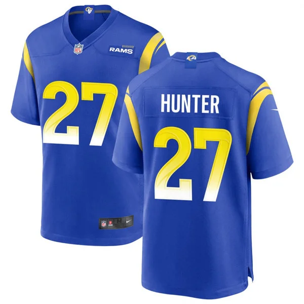 Mens Los Angeles Rams #27 Jarquez Hunter Nike Royal Vapor Vapor F.U.S.E. Limited Jersey 