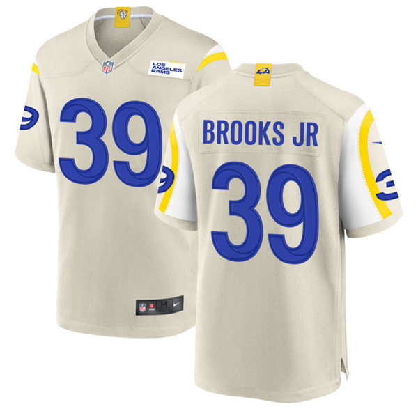 Mens Los Angeles Rams #39 Antoine Brooks Nike Bone Vapor Untouchable Limited Jersey