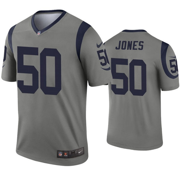 Mens Los Angeles Rams #50 Ernest Jones Nike Grey Inverted Legend Jersey