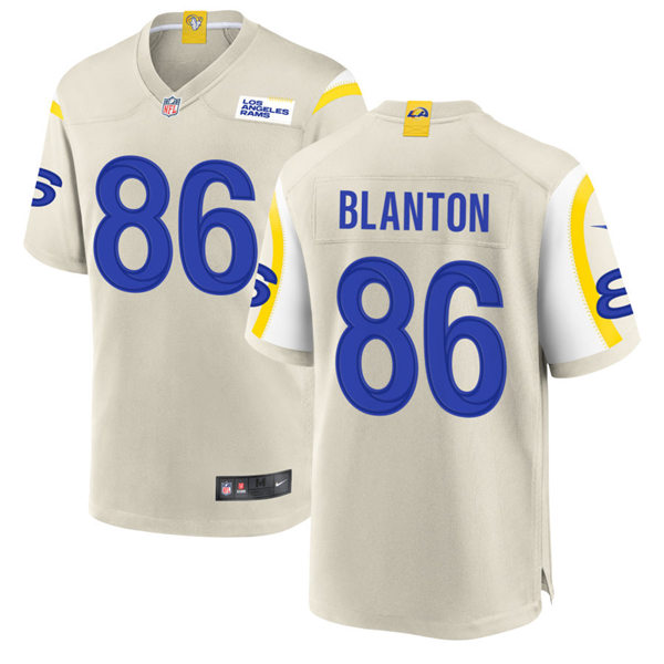 Mens Los Angeles Rams #86 Kendall Blanton Nike Bone Vapor Untouchable Limited Jersey