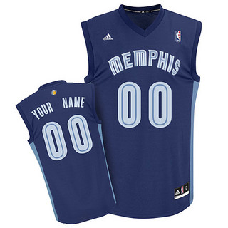 Mens Memphis Grizzlies Custom dk blue Jersey