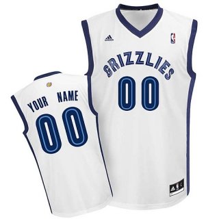 Mens Memphis Grizzlies Custom white Jersey