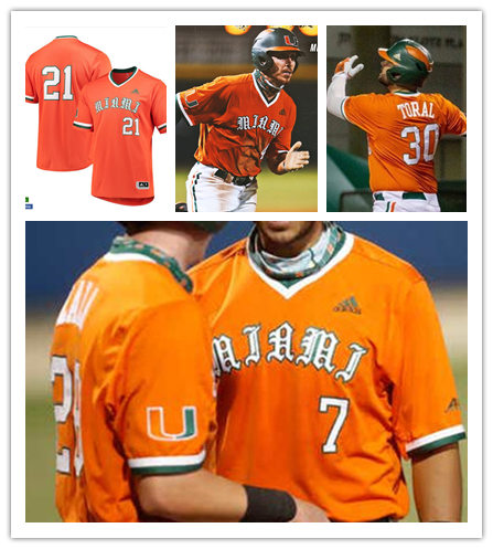 Mens Miami Hurricanes Custom Ryan Braun Yasmani Grandal Cesar Carrillo Jim Morris Adidas 2021 Orange Pullover Baseball Jersey