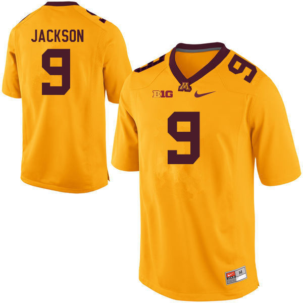 Mens Minnesota Golden Gophers #9 Daniel Jackson Nike Gold College Football Jersey