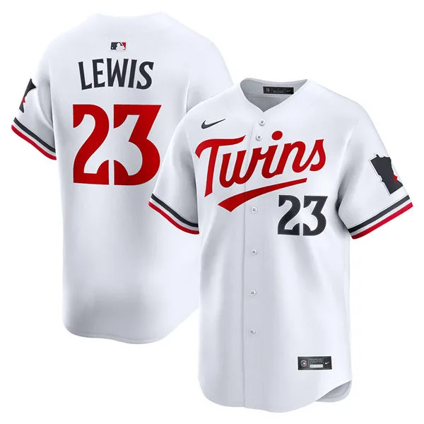 Mens Minnesota Twins #23 Royce Lewis Nike Home White Limited Player Jersey 