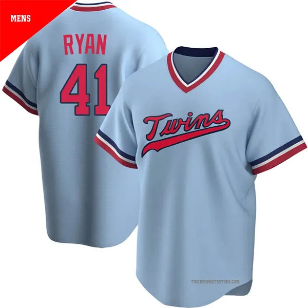 Mens Minnesota Twins #41 Joe Ryan Nike Blue Cooperstown Collection Jersey 