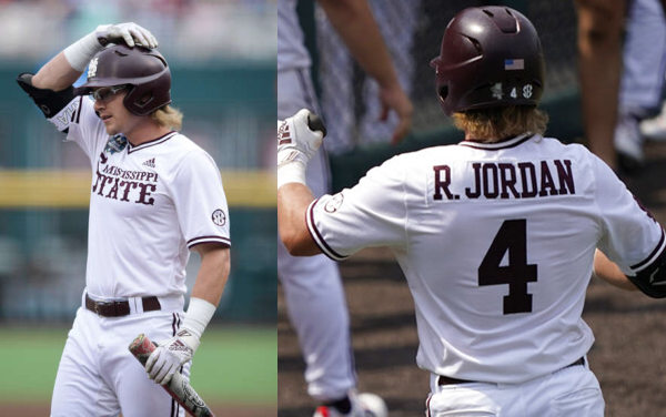 Mens Mississippi State Bulldogs #4 Rowdey Jordan White Adidas Pullover College Baseball Game Jersey