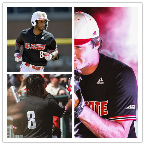 Mens NC State Wolfpack #8 Jose Torres Adidas 2021 Black College Baseball Game Jersey