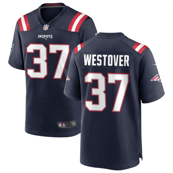 Mens New England Patriots #37 Jack Westover Nike Navy Vapor F.U.S.E. Limited Jersey 