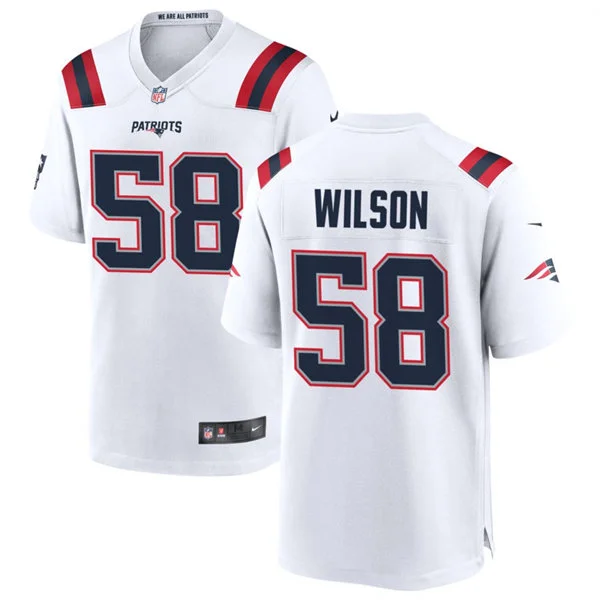 Mens New England Patriots #58 Jared Wilson Nike White Vapor F.U.S.E. Limited Jersey 
