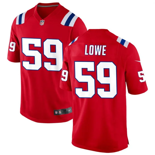 Mens New England Patriots #59 Vederian Lowe Nike Red Alternate Vapor F.U.S.E. Limited Jersey 