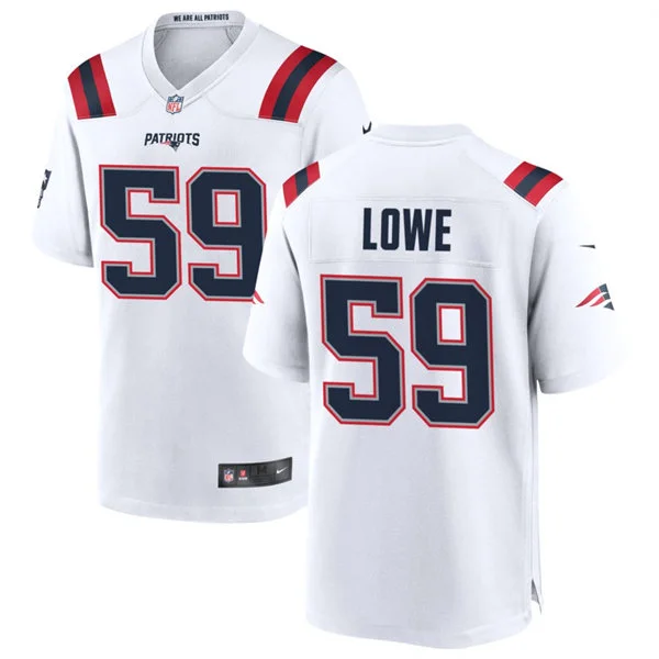 Mens New England Patriots #59 Vederian Lowe Nike White Vapor F.U.S.E. Limited Jersey 